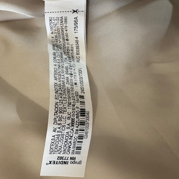 ZARA NEW WOMAN SEQUIN BOMBER JACKET CREAM Size L - Picture 14 of 16